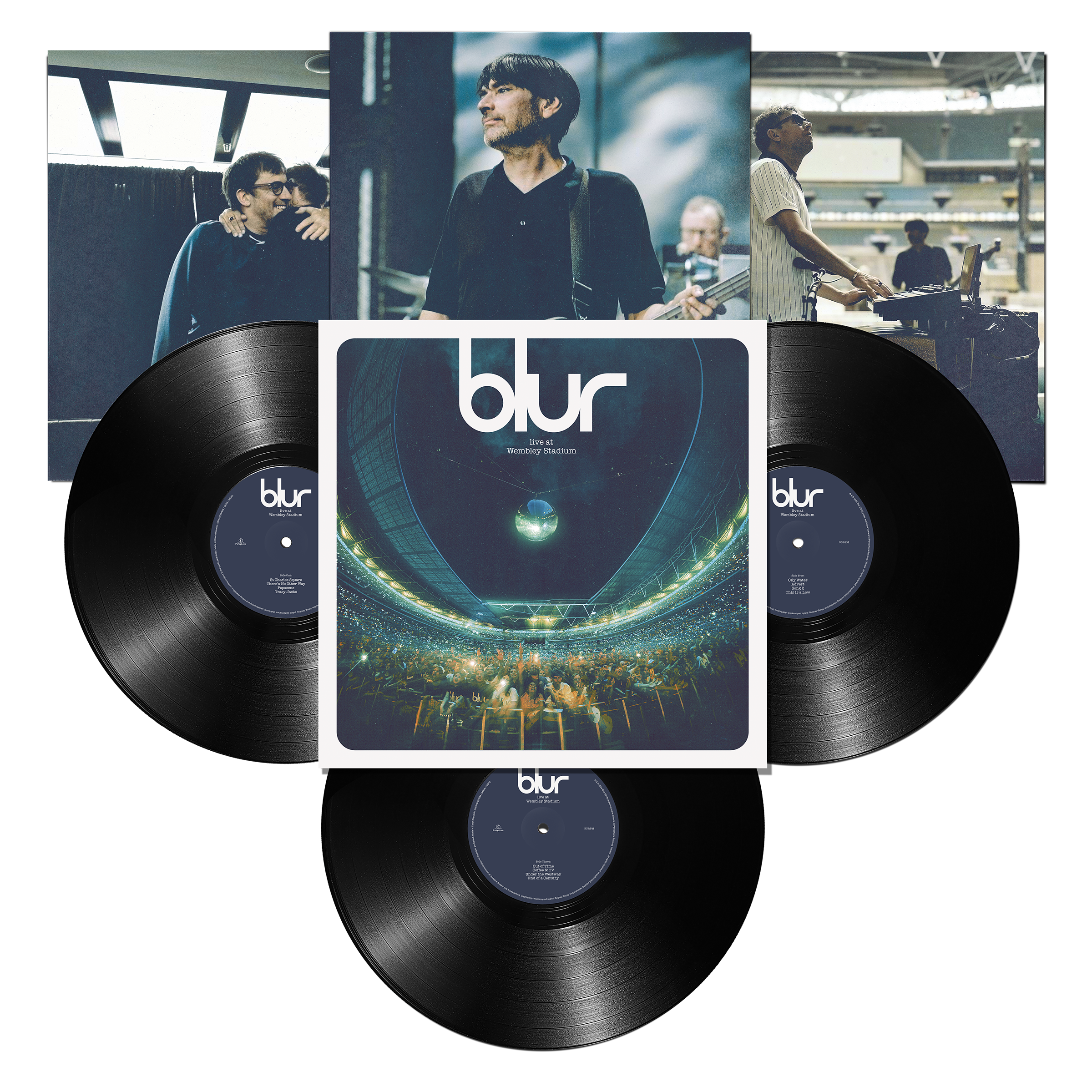 洋楽 Blur LIVE AT WEMBLEY TRIPLE BLACK VINYL B_LAW_X3 Blk_Blk.png
